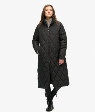 Cappotto con fodera trapuntata extra lungo