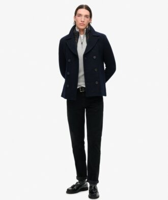 Cappotto da marinaio in lana due in uno