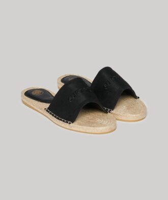 Ciabatte con espadrille in tela