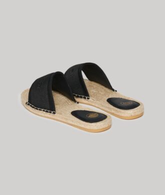 Ciabatte con espadrille in tela