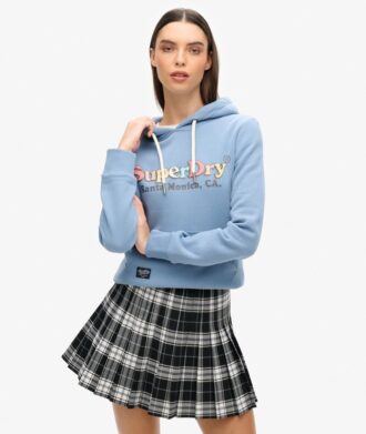 Felpa con cappuccio con grafica del logo arcobaleno