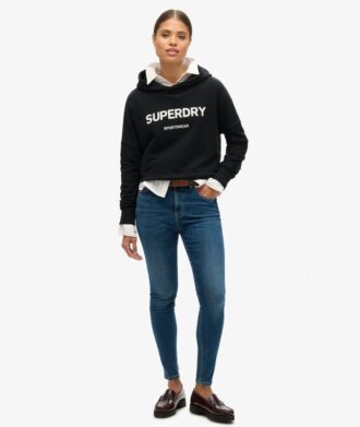 Felpa con cappuccio corta Core Sport