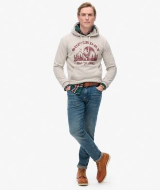 Felpa con cappuccio e grafica Outdoor