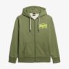 Felpa con cappuccio e zip con grafica del logo Neon Vintage