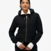 Felpa con cappuccio e zip con logo Essential
