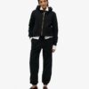 Felpa con cappuccio e zip con logo Essential