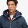 Felpa con cappuccio e zip con logo Essential