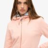 Felpa con cappuccio e zip con logo Essential