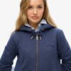 Felpa con cappuccio e zip con logo Essential