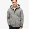 Felpa con cappuccio e zip con logo Essential