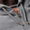 Felpa con cappuccio e zip foderata in borg