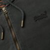 Felpa con cappuccio e zip lavata con logo Essential Felpa con cappuccio e zip lavata con logo Essential