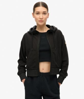 Felpa con cappuccio e zip Sport Tech Grid