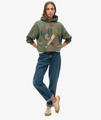 Felpa con cappuccio Neo Trad Tattoo Relaxed