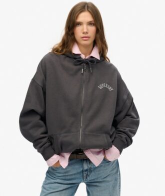 Felpa con cappuccio oversize e zip Athletic Essentials