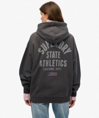 Felpa con cappuccio oversize e zip Athletic Essentials
