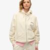 Felpa con cappuccio oversize raglan con zip e logo Essential Felpa con cappuccio oversize raglan con zip e logo Essential