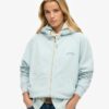 Felpa con cappuccio oversize raglan con zip e logo Essential
