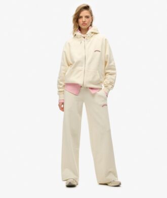 Felpa con cappuccio oversize raglan con zip e logo Essential