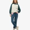 Felpa con cappuccio oversize raglan con zip e logo Essential Felpa con cappuccio oversize raglan con zip e logo Essential