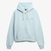 Felpa con cappuccio oversize raglan con zip e logo Essential