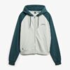 Felpa con cappuccio oversize raglan con zip e logo Essential Felpa con cappuccio oversize raglan con zip e logo Essential