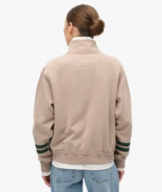 Felpa con mezza zip e applicazioni Athletic Essentials