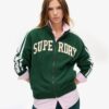Felpa con zip ampia e applicazioni Athletic Essentials