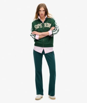 Felpa con zip ampia e applicazioni Athletic Essentials