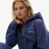 Felpa corta con cappuccio e zip con logo Essential
