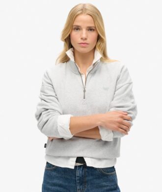 Felpa Essential con mezza zip