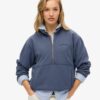 Felpa oversize con mezza zip e logo Essential Felpa oversize con mezza zip e logo Essential