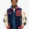Giacca bomber con toppe College Varsity Giacca bomber con toppe College Varsity
