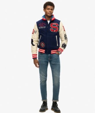 Giacca bomber con toppe College Varsity