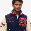 Giacca bomber con toppe College Varsity Giacca bomber con toppe College Varsity
