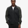Giacca bomber in jersey con grafica College