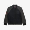 Giacca bomber in jersey con grafica College