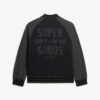 Giacca bomber in jersey con grafica College