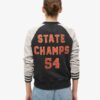Giacca bomber in jersey con grafica College Script Giacca bomber in jersey con grafica College Script