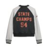 Giacca bomber in jersey con grafica College Script Giacca bomber in jersey con grafica College Script