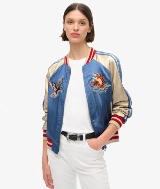 Giacca bomber ricamata Sukajan