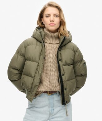 Giacca bomber sportiva Puffer con cappuccio