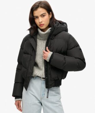 Giacca bomber sportiva Puffer con cappuccio