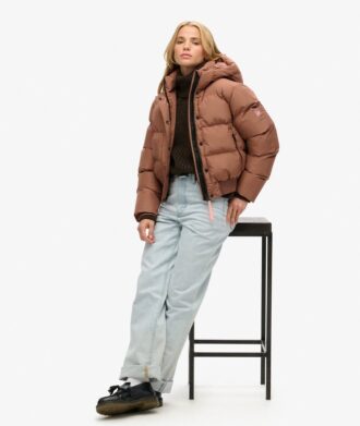 Giacca bomber sportiva Puffer con cappuccio
