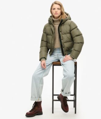 Giacca bomber sportiva Puffer con cappuccio