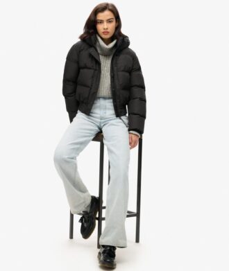 Giacca bomber sportiva Puffer con cappuccio
