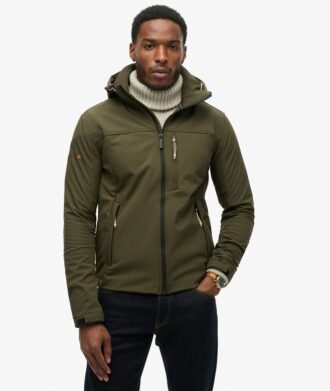Giacca da trekking soft shell con cappuccio