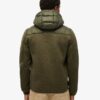 Giacca ibrida in maglia con cappuccio