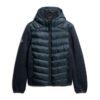 Giacca ibrida in maglia con cappuccio