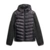 Giacca ibrida in maglia con cappuccio